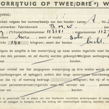 Kenteken: A 32803; Belastingkaart 1945 uit archief Houthandel J.M. Meihuizen & Zoon (1865-2425)