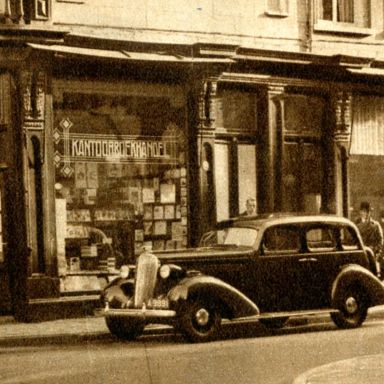 Kenteken: A 9891; Oldsmobile, foto: "Het Noorden in Woord en Beeld" 27-11-1936
