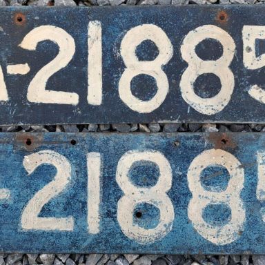 Kenteken: A 21885; Kentekenplaten, foto: T. Groenewold
