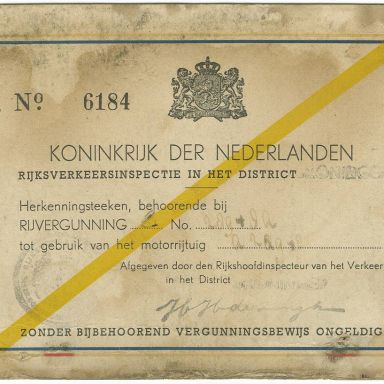 Kenteken: A 28948; Rijvergunning A-28948 (1769-155)
