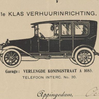 Kenteken: A 1172; Fiat, foto: Verzameling Briefhoofden en Rekeningen (909-0003-0029)