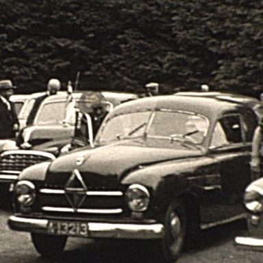 Kenteken: A 13213; Borgward, foto: Still uit GAVA-AV9626 (1954)