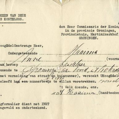 Kenteken: A 23997; Bijlage bij de registers van afgifte van nummerbewijzen (800-6159)