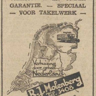 Kenteken: A 18558; Advertentie Nieuwsblad v/h Noorden, 1931 foto: H. E. Boonstra