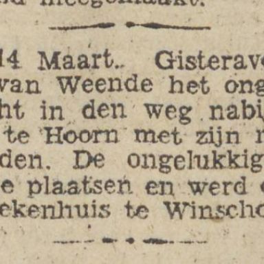 Kenteken: A 16730; Nieuwsblad van het Noorden, 15-03-1930