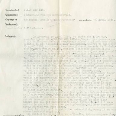 Kenteken: A 49386; Bijlage bij de registers van afgifte van nummerbewijzen (800-6159)