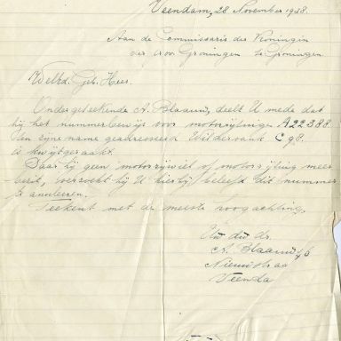 Kenteken: A 22388; Bijlage bij de registers van afgifte van nummerbewijzen (800-6159)