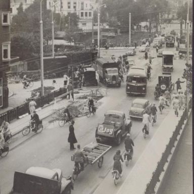 Kenteken: A 22331; Groningen, Herebrug, 1952, foto: archief Dagblad van het Noorden (AW2024-242); Fotograaf: Folkers, E.
