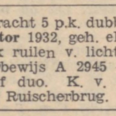 Kenteken: A 2945; Nieuwsblad van het Noorden, 13-04-1935