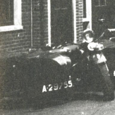 Kenteken: A 29755; Harley Davidson, bron foto: "60 jaar verkeerspolitie Groningen"