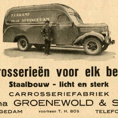 Kenteken: A 8936; Dodge, advertentie uit "De bode" april 1939 (17383.1939)