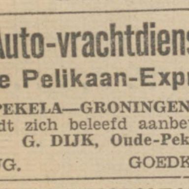 Kenteken: A 23098; Advertentie Nieuwsblad v/h Noorden, 3-3-1934
