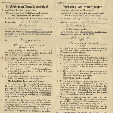 Kenteken: A 15283; Vorderingsbevel uit archief Veenkoloniaal Museum Veendam