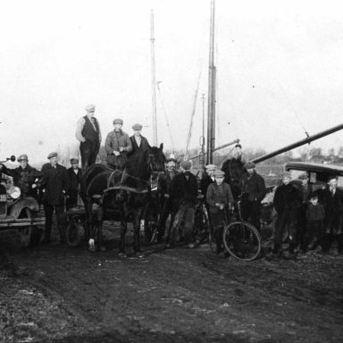 Kenteken: A 16915; Zandtangersluis, Stadskanaal 1932, foto: Streekhistorisch Centrum Stadskanaal (00091)