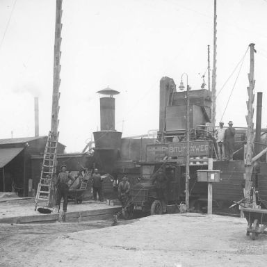 Kenteken: A 4370; Hansa Lloyd,  Reitdiep, opslag Gemeentewerken (?) ca. 1923 (1785-3453)