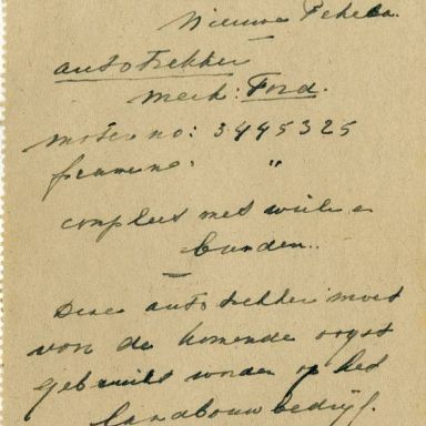 Kenteken: A 15155; Rapport niet geregistreerde Ford autotrekker uit het archief van het Militair Gezag, DMC Veendam, 1945 (66-72)