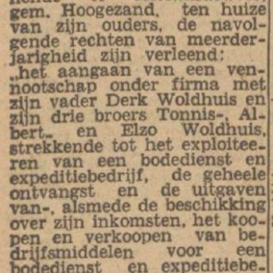 Kenteken: A 18476; Advertentie Nieuwsblad v/h Noorden, 31-12-1943, foto: H. E. Boonstra