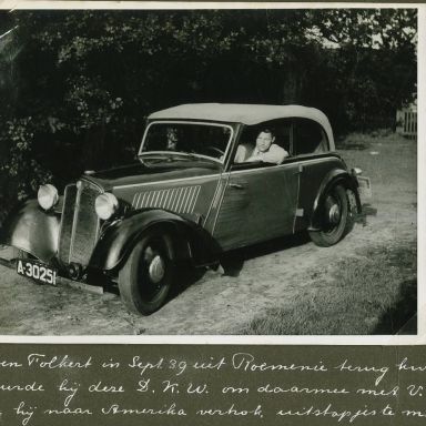 Kenteken: A 30251; DKW, foto:  Verzameling fotoalbums, uitsnede 2139-183_0006.jpg