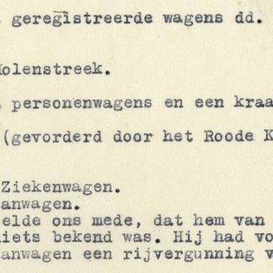 Kenteken: A 4713; Rapport niet geregistreerde Plymouth uit het archief van het Militair Gezag, DMC Veendam, 25-05-1945 (66-72)