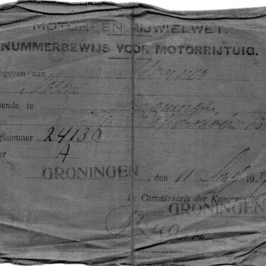 Kenteken: A 24136; Nummerbewijs, foto: B. Bakker