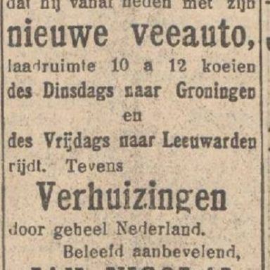 Kenteken: A 16407; Advertentie Hepkema's Courant, 1931 foto: H. E. Boonstra