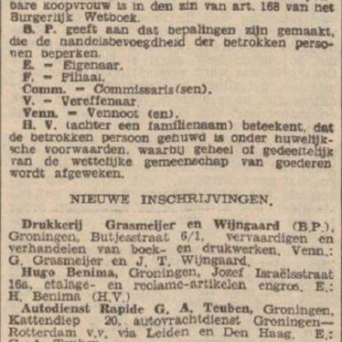 Kenteken: A 23742; Nieuwsblad v/h Noorden, 4-4-1936 foto: H. E. Boonstra