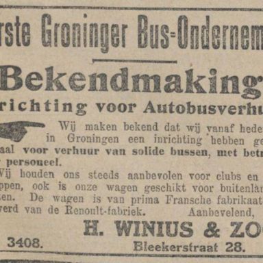 Kenteken: A 8065; Advertentie Nieuwsblad van het Noorden, 24-06-1924