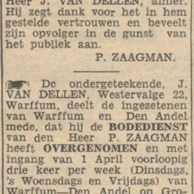 Kenteken: A 31467; Nieuwsblad van het Noorden, 30-03-1940, foto: H. E. Boonstra