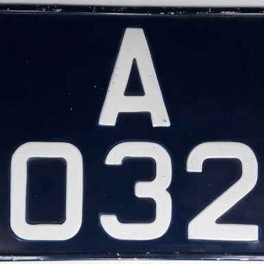 Kenteken: A 40324; Kentekenplaat, foto: T. van Oene