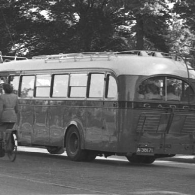 Kenteken: A 38171; Scania Vabis, Hereplein Groningen, 20-5-1952 foto: P. Boonstra