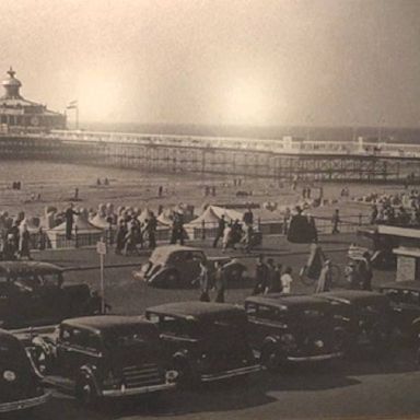 Kenteken: A 14763; Boulevard van Scheveningen midden jaren '30, de foto hangt in het Badhotel Scheveningen, bron: B. Eefting