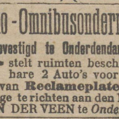 Kenteken: A 865; Advertentie Nieuwsblad van het Noorden, 24-06-1912