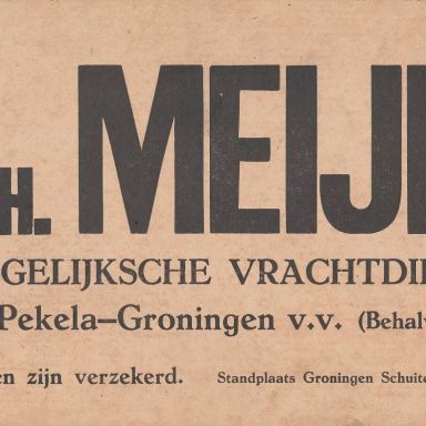 Kenteken: A 48964; Bodebord Johannes Meijer, foto: archief W. Eekhof