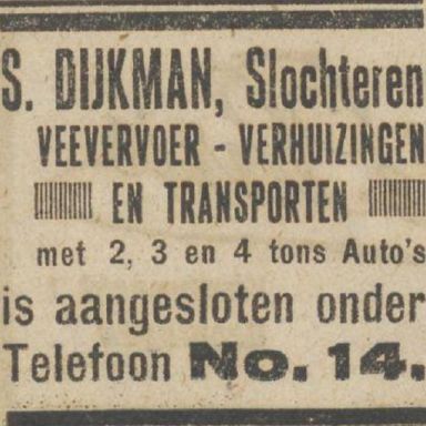 Kenteken: A 11148; Advertentie Nieuwsblad v/h Noorden, 1930 foto: H. E. Boonstra