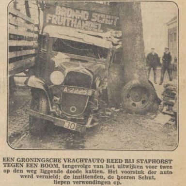 Kenteken: A 22253; Chevrolet,  Nieuwsblad van het Noorden, 21-3-1934